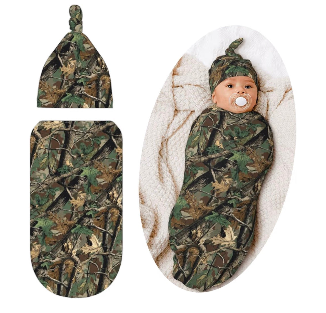 Camo Newborn Swaddle Sack