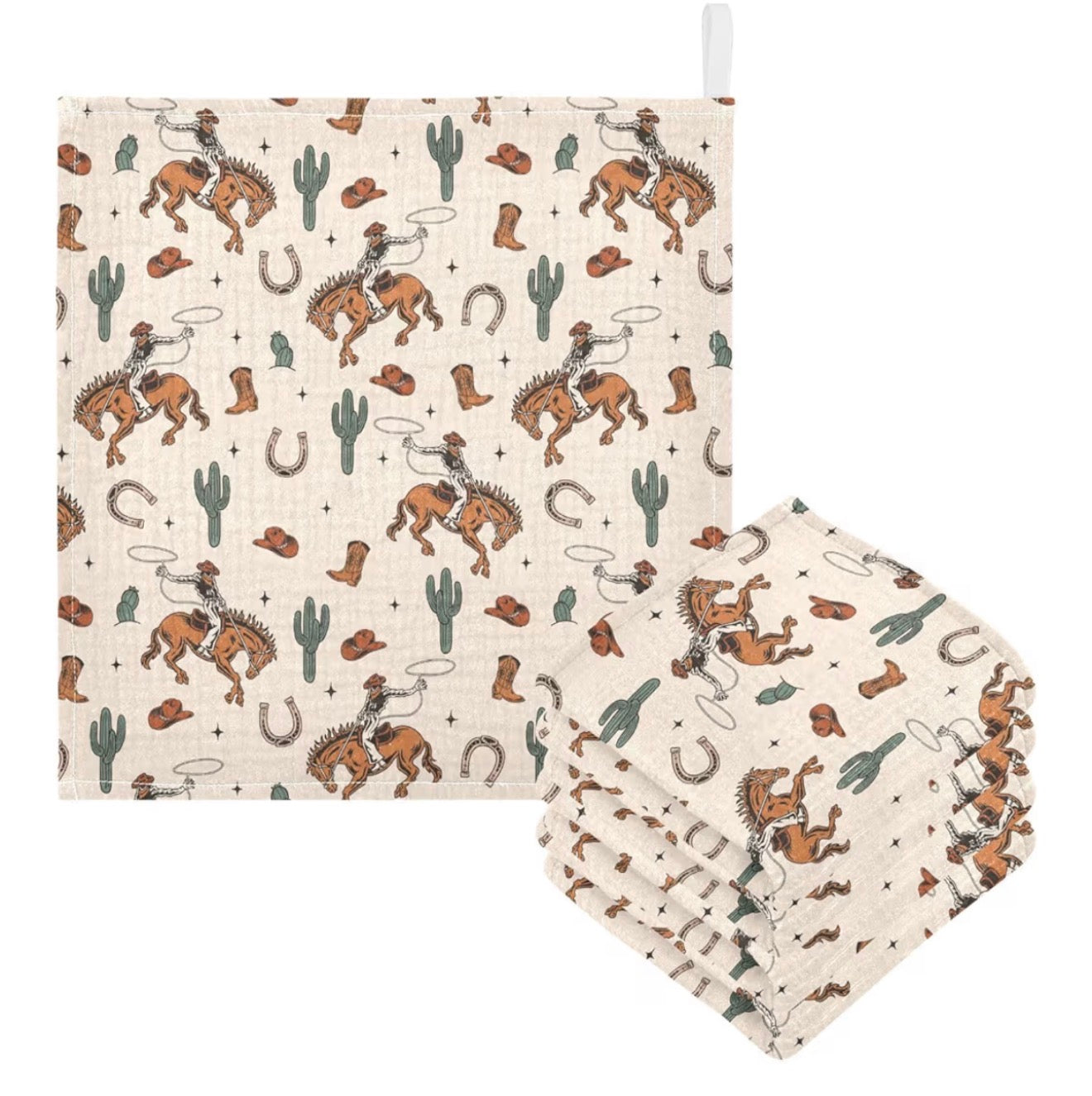 Cowboy Cactus Wash Cloths