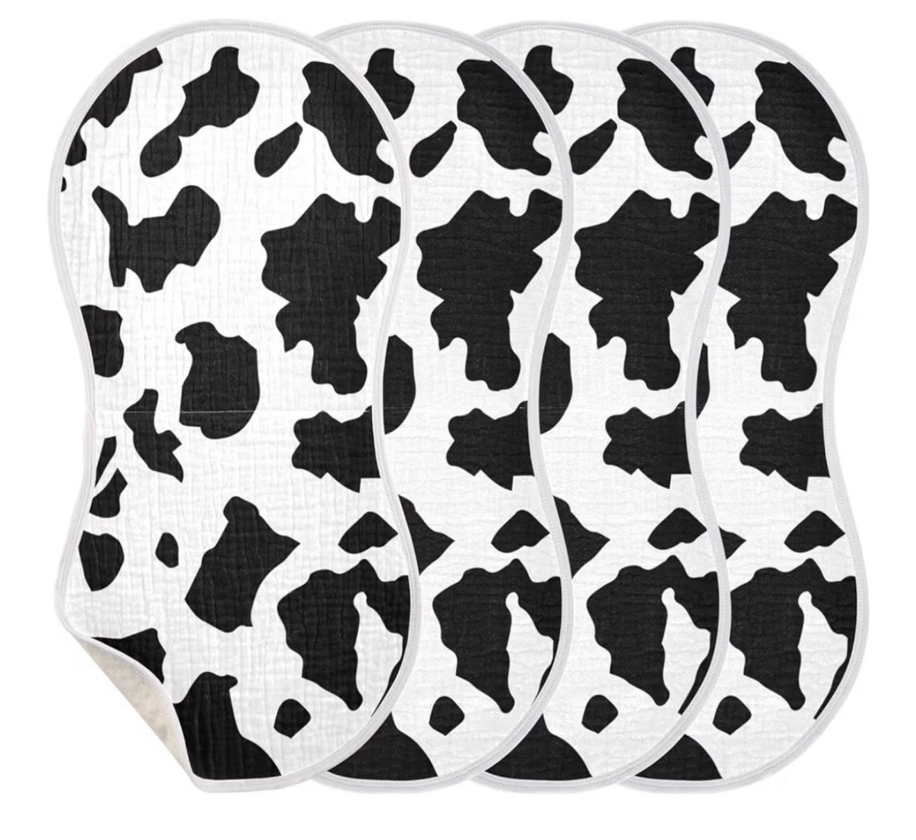 Cow Print Burp Cloths