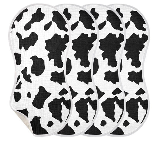 Cow Print Burp Cloths