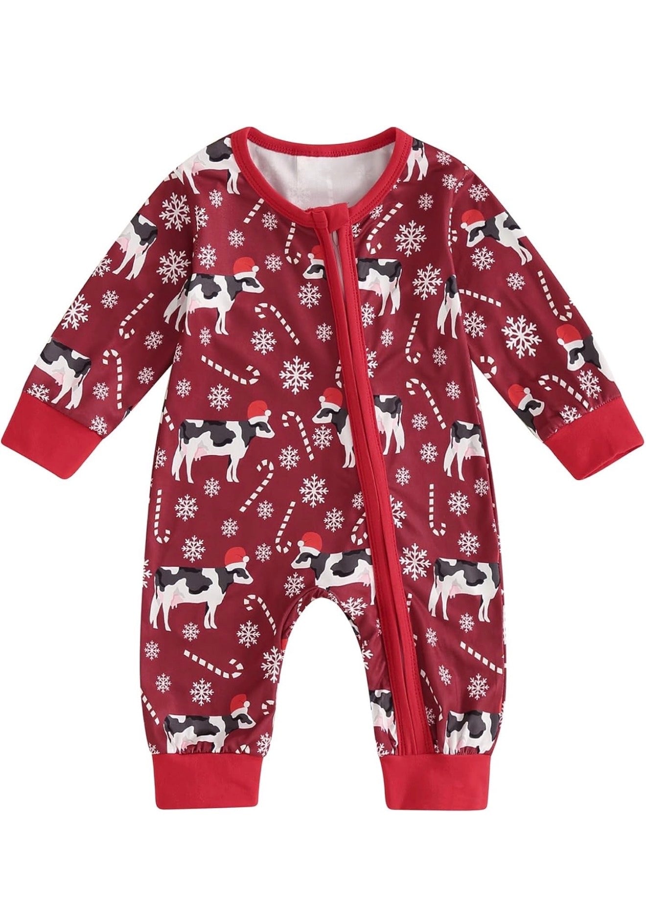 Christmas Cow Bamboo Zippy